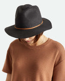 Brixton Wesley Straw Hat Fedora | Black